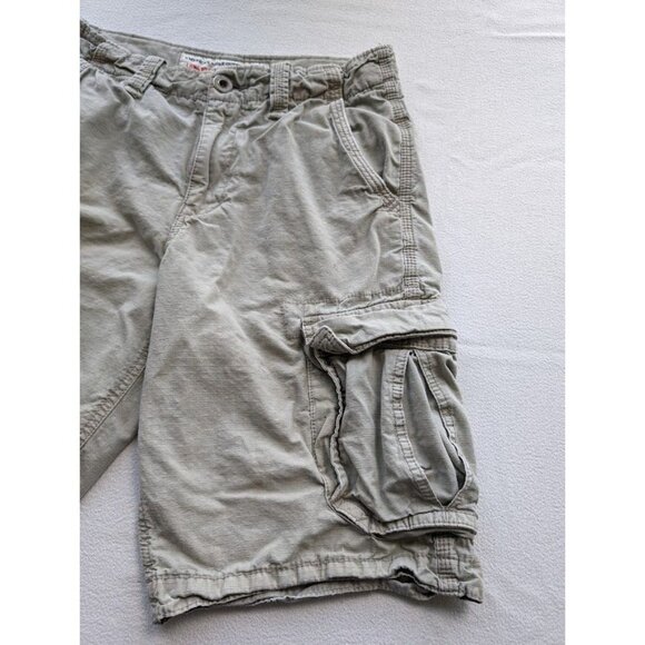 American Eagle Outfitters Cargo Shorts Size 28 Longboard Khaki Y2K Grunge Hiking - Picture 2 of 8
